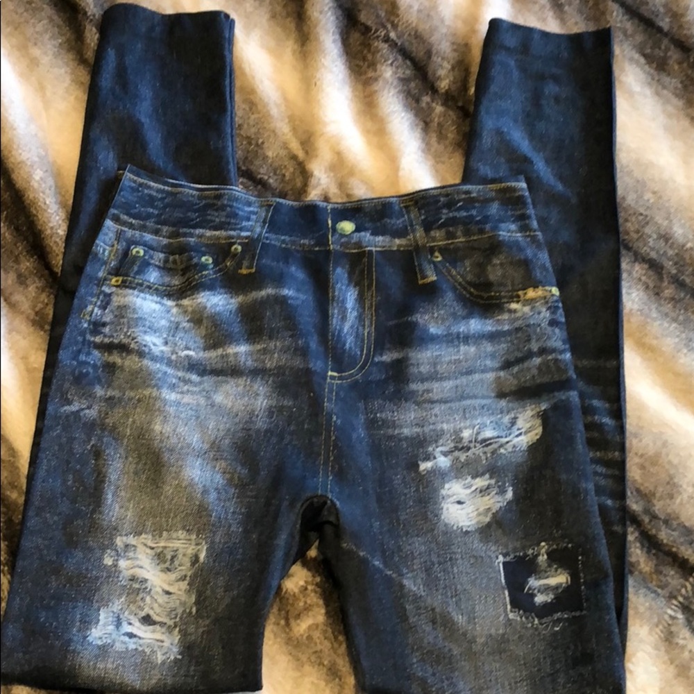 Jean print leggings
